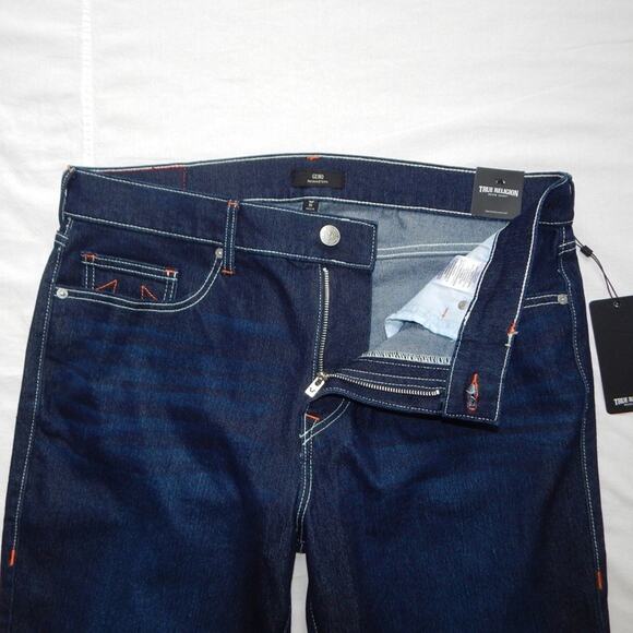 NWT True Religion Men’s GENO Relaxed SN Slim No Flap Dark Wash Jeans Size 36x32 - Picture 9 of 9